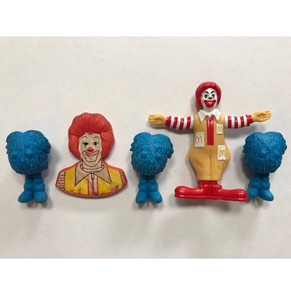 McDonalds Toy Premiums Fast Food Ronald McDonald Fry Guy Erasers Fridge Magnet - Picture 1 of 2